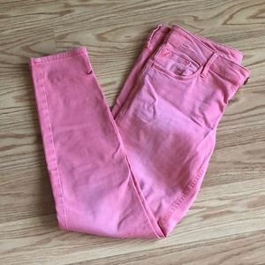 Low rise pink jeans